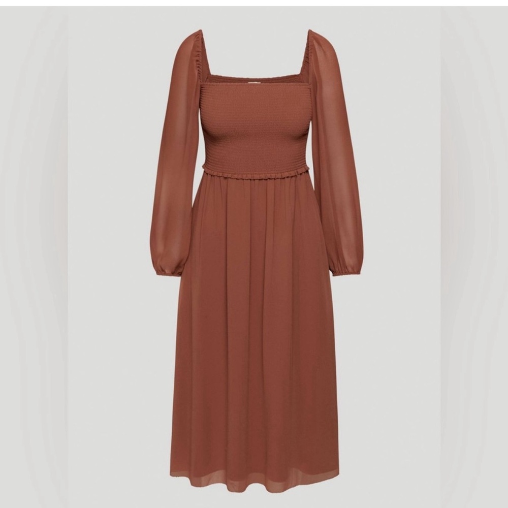 Wilfred tempest midi dress EPICUREAN BROWN